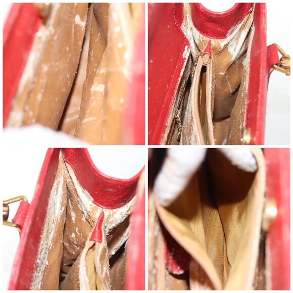 GUCCI Bamboo Hand Bag Leather Red Gold 002 2865 0260 Auth ep10194 - Picture 15 of 15